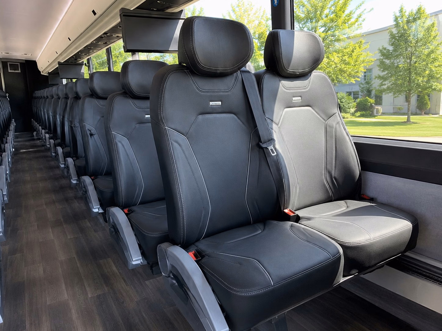 56 passenger charter bus interior