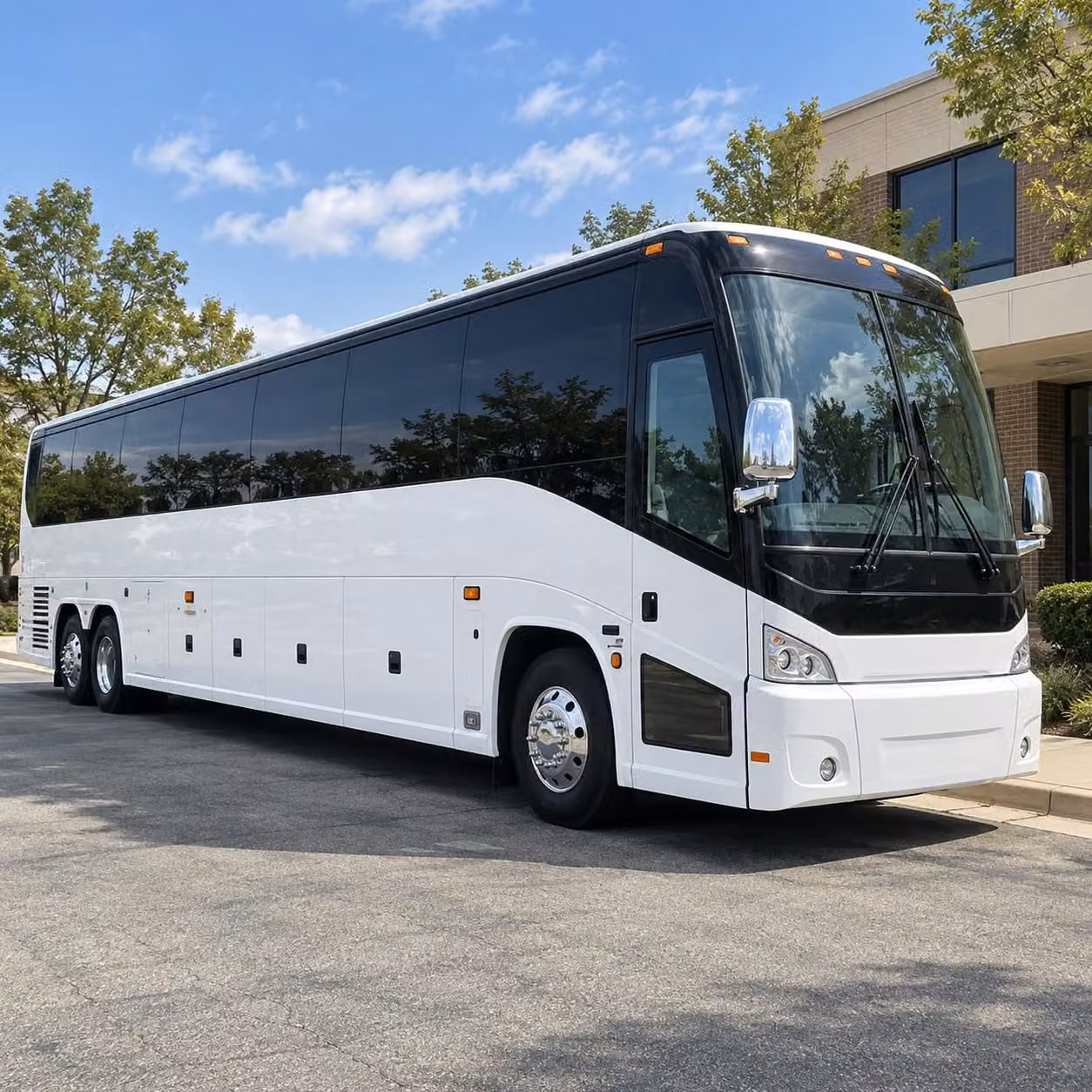 charter buses for large flint wedding guest shuttles