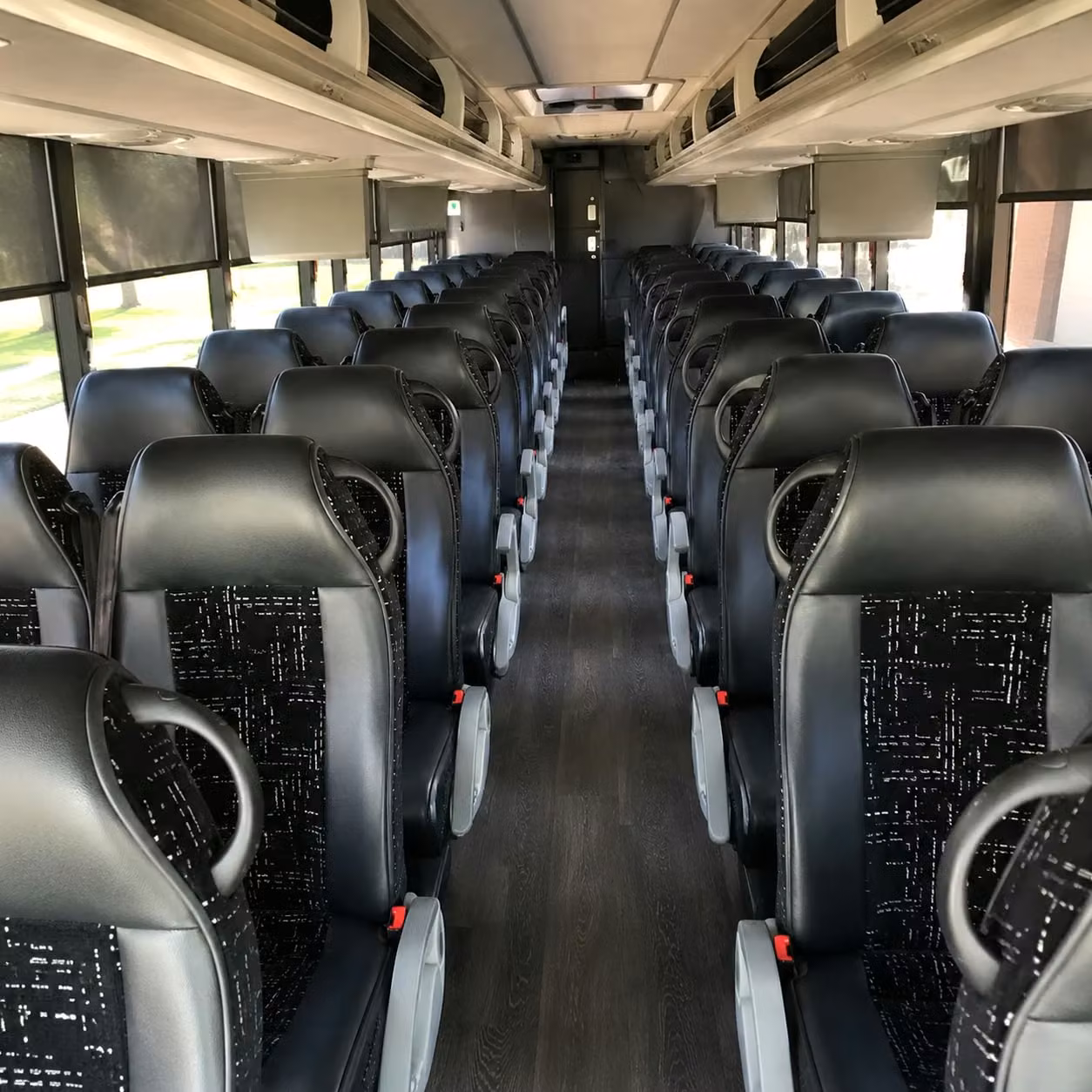 flint charter bus interior